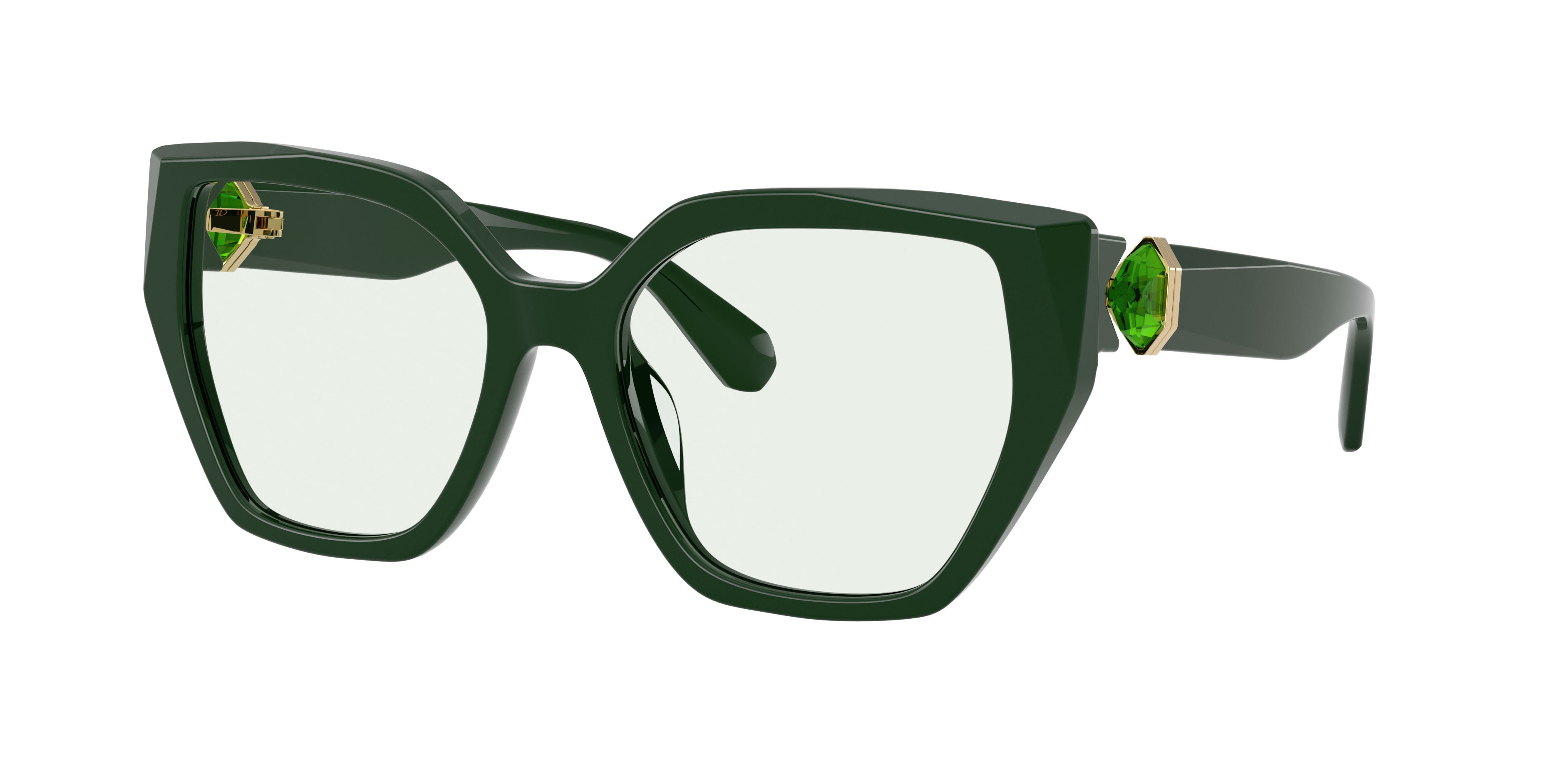 Sunglasses Swarovski SK 6044U (1026M1) color verde scuro shape irregular lenses transition green