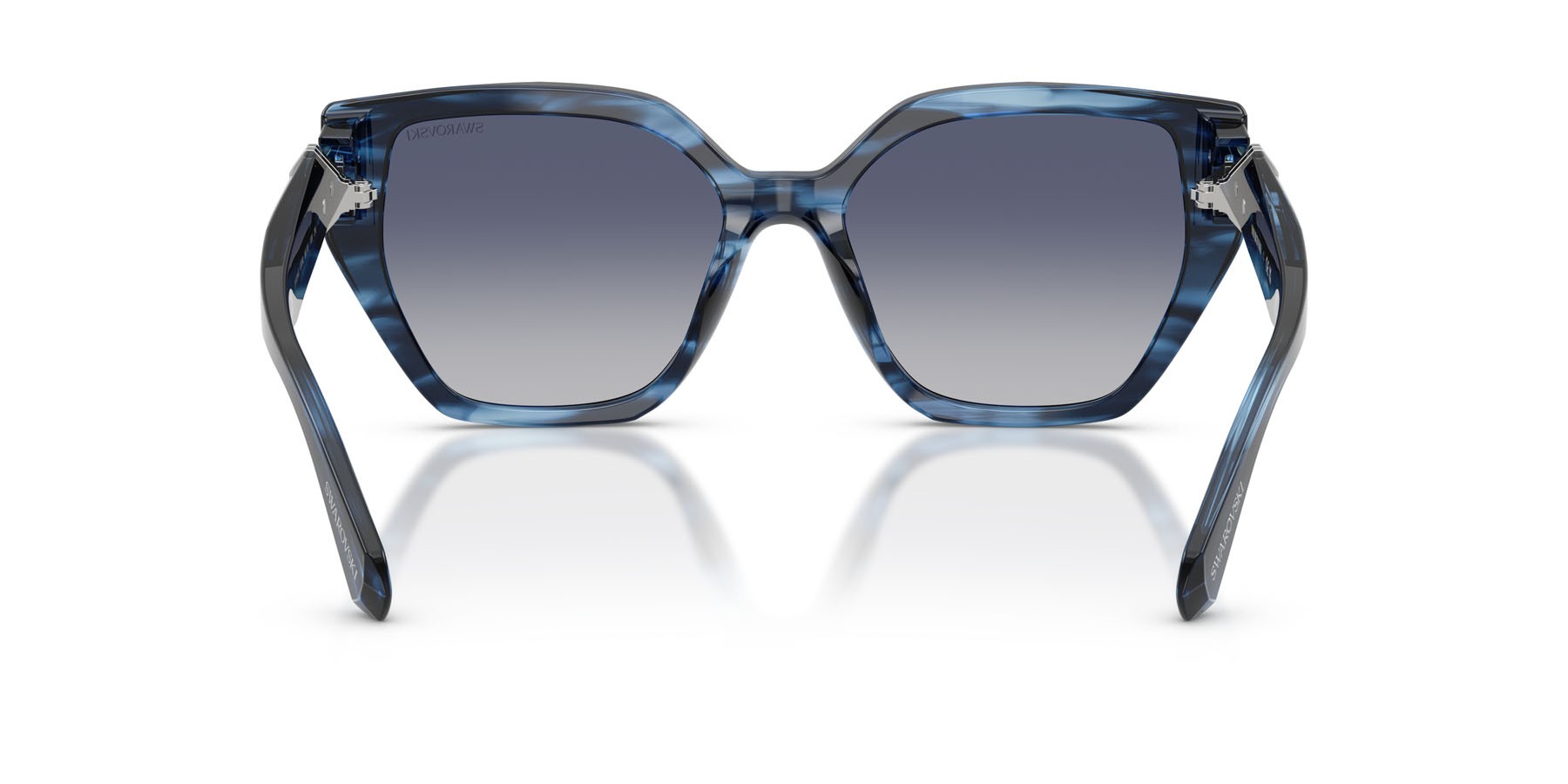 Sunglasses Swarovski SK 6044U (10904L) color striato blu shape irregular lenses blu sfumato