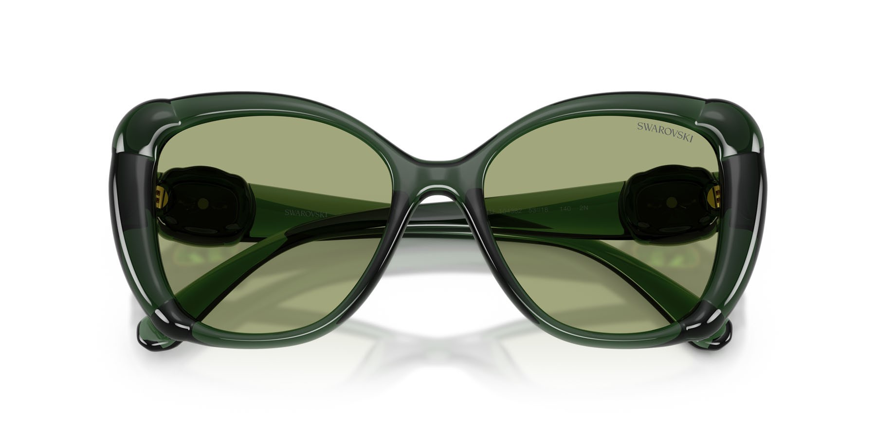 Sunglasses Swarovski SK 6051U (104382) color verde trasparente shape butterfly lenses verde