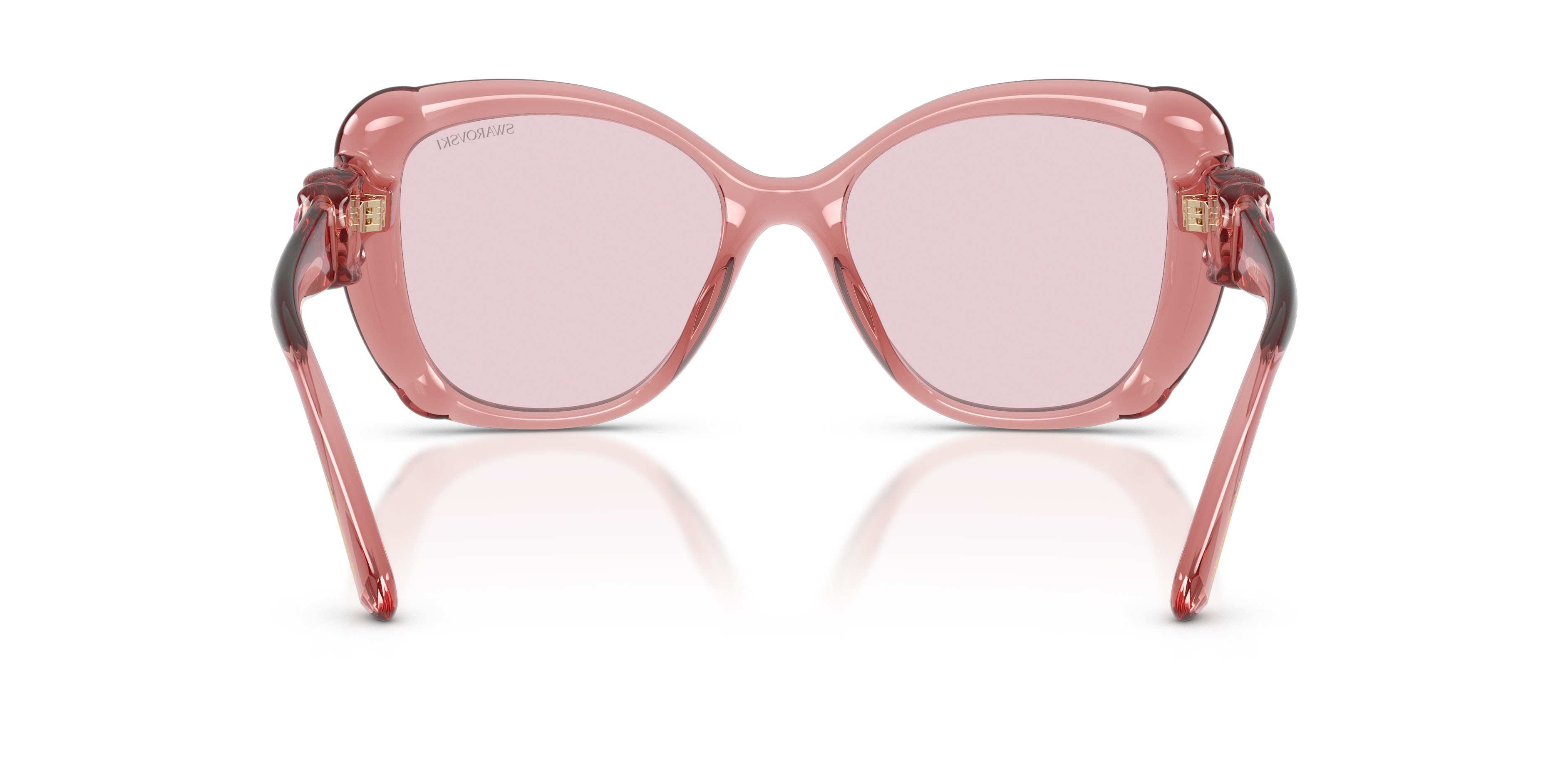 Sunglasses Swarovski SK 6051U (1097P5) color rosa trasparente shape butterfly lenses rosa/viola