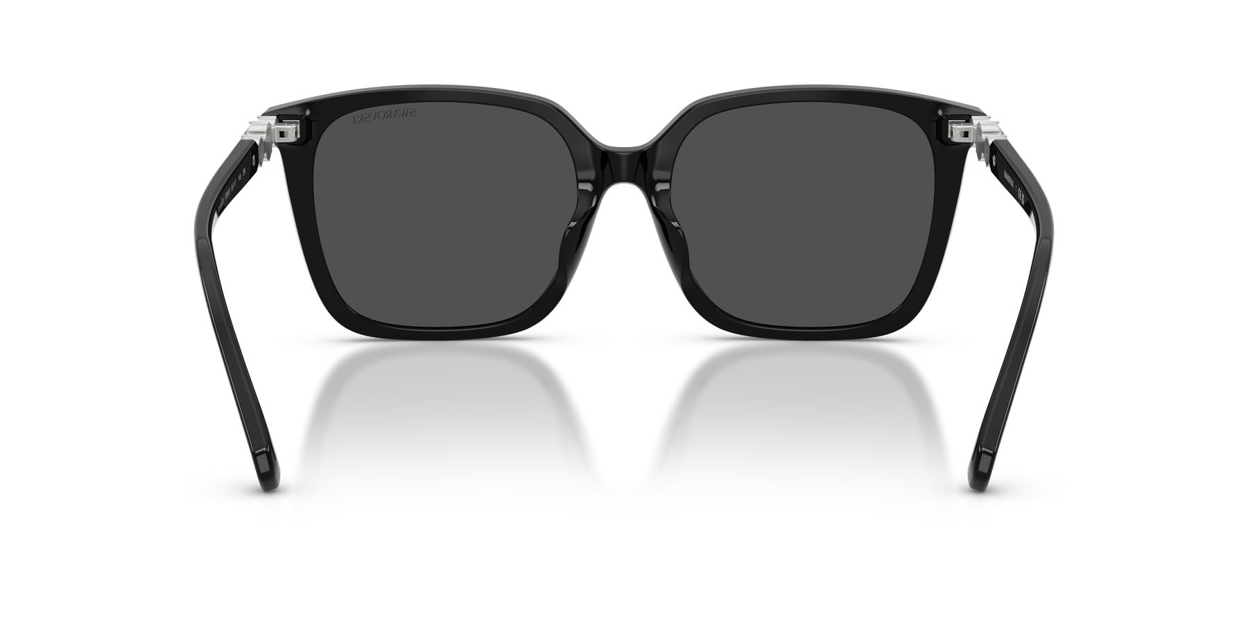 Sunglasses Swarovski SK 6053D (103887) color nero shape square lenses grigio scuro