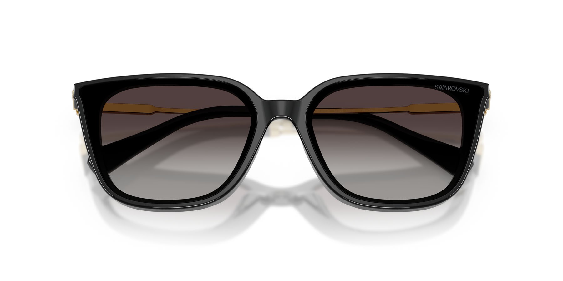 Sunglasses Swarovski SK 6054D (10018G) color nero shape square lenses grigio sfumato