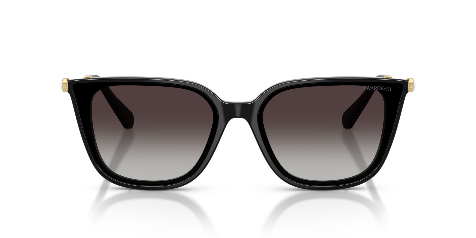 Sunglasses Swarovski SK 6054D (10018G) color nero shape square lenses grigio sfumato