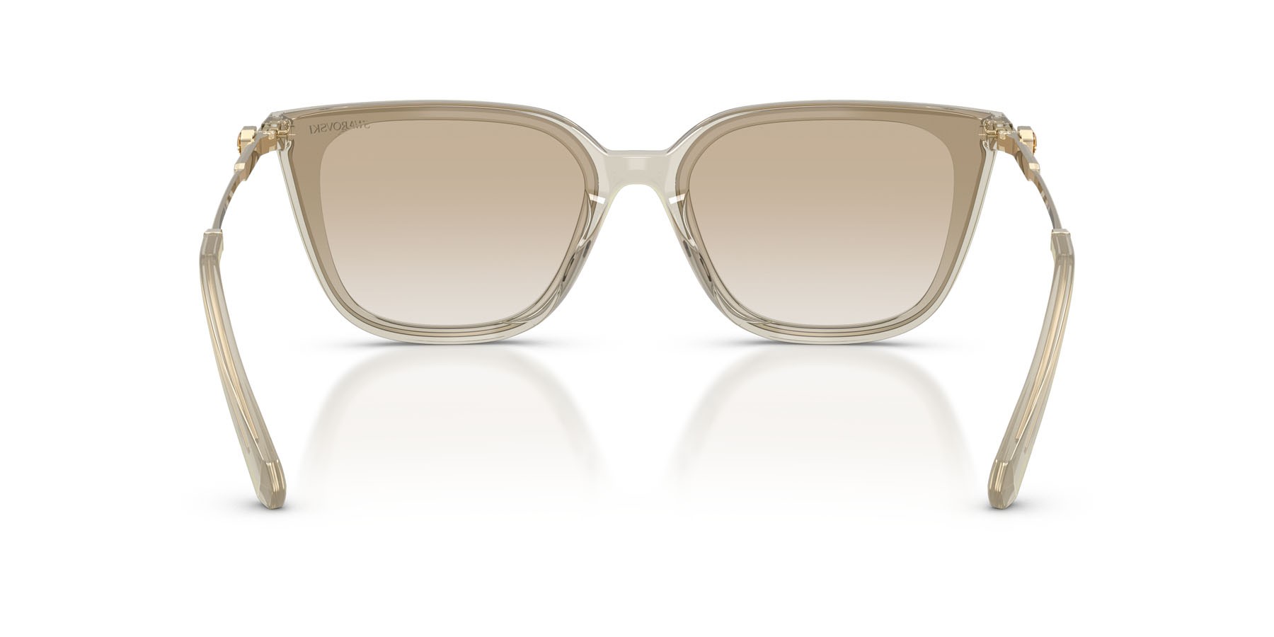Sunglasses Swarovski SK 6054D (300311) color beige trasparente shape square lenses grigio chiaro sfumato