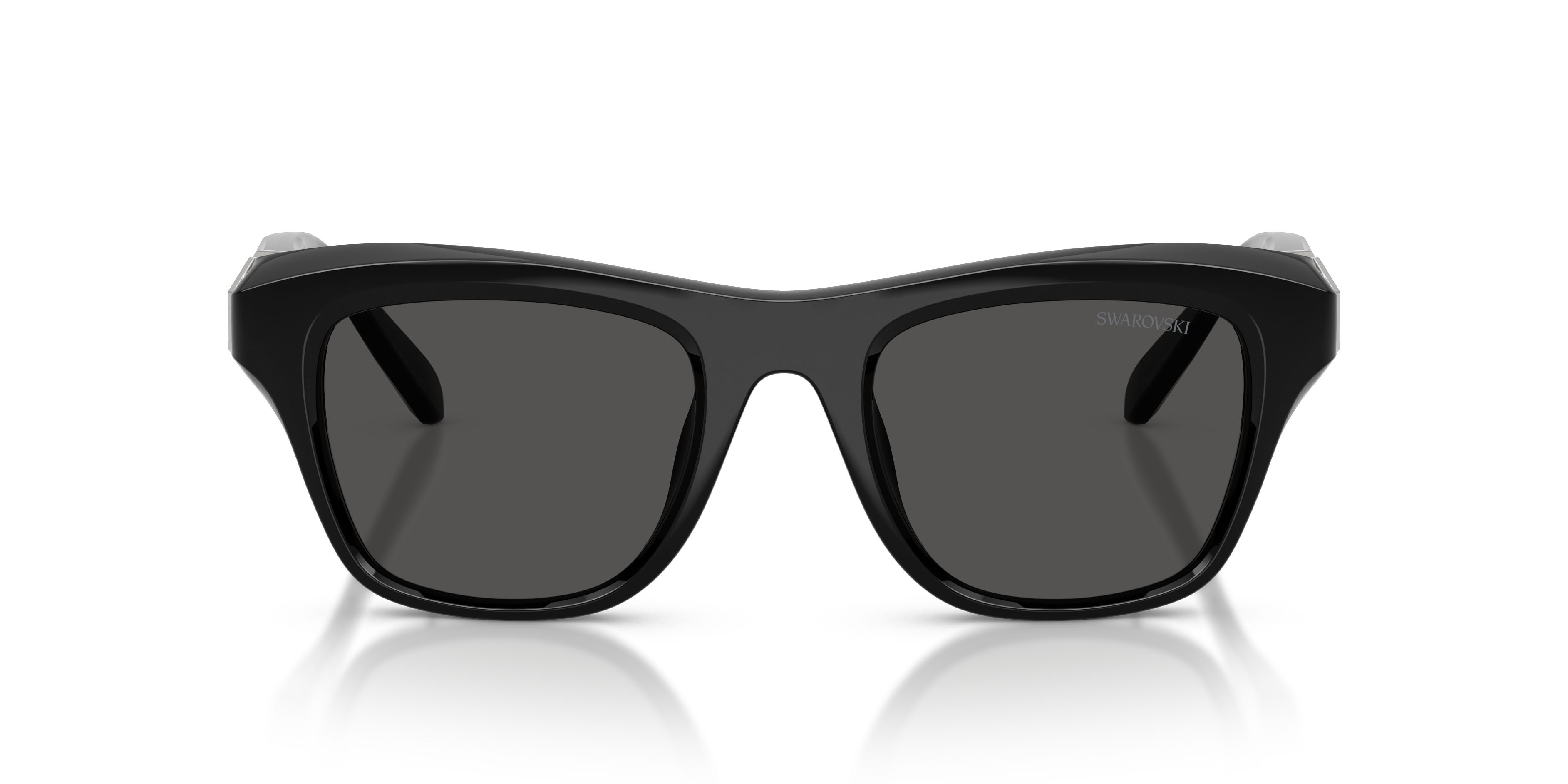 Sunglasses Swarovski SK 6056U (103887) color nero shape square lenses grigio scuro