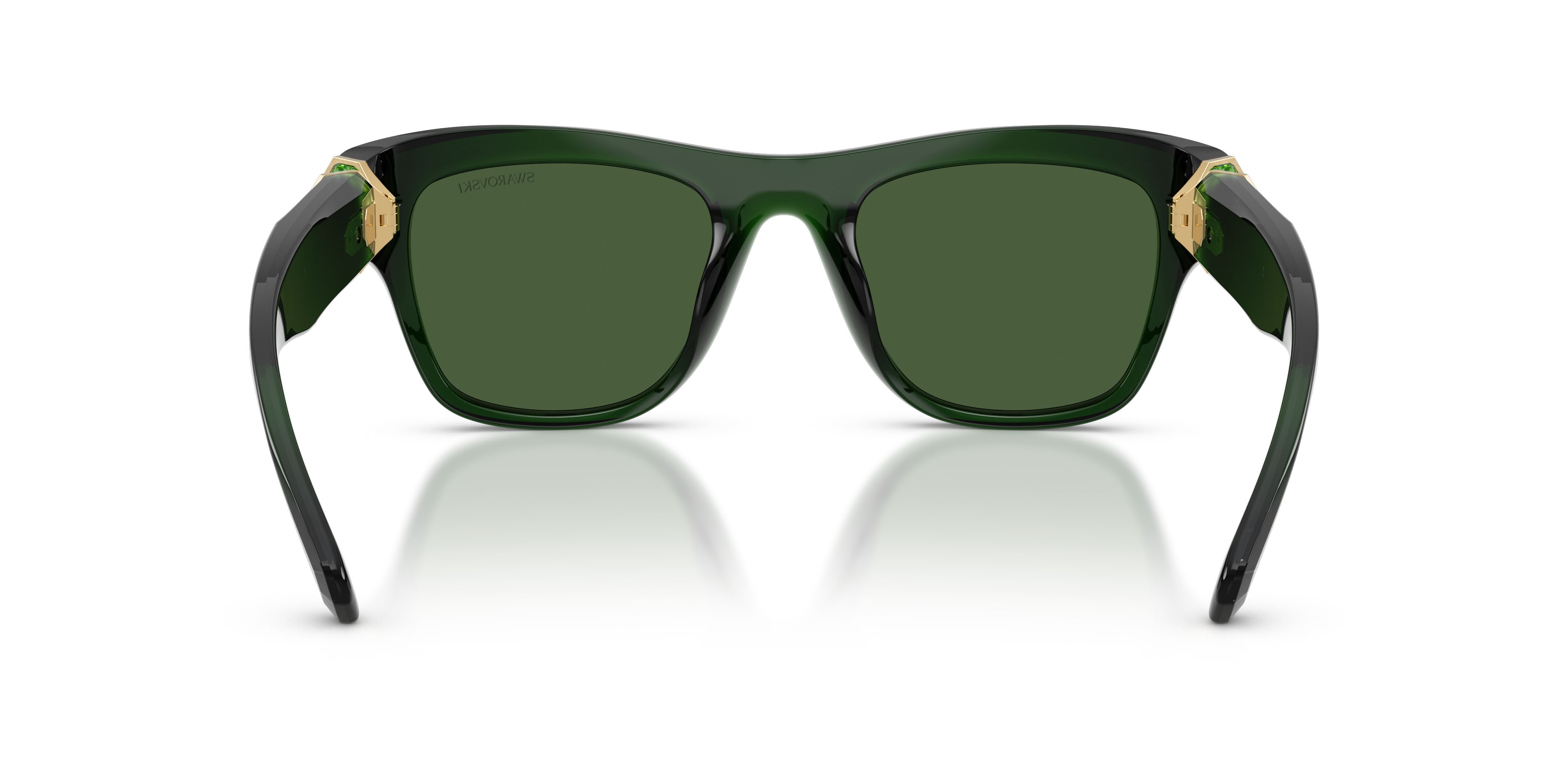 Sunglasses Swarovski SK 6056U (108171) color verde scuro lattiginoso shape square lenses verde scuro