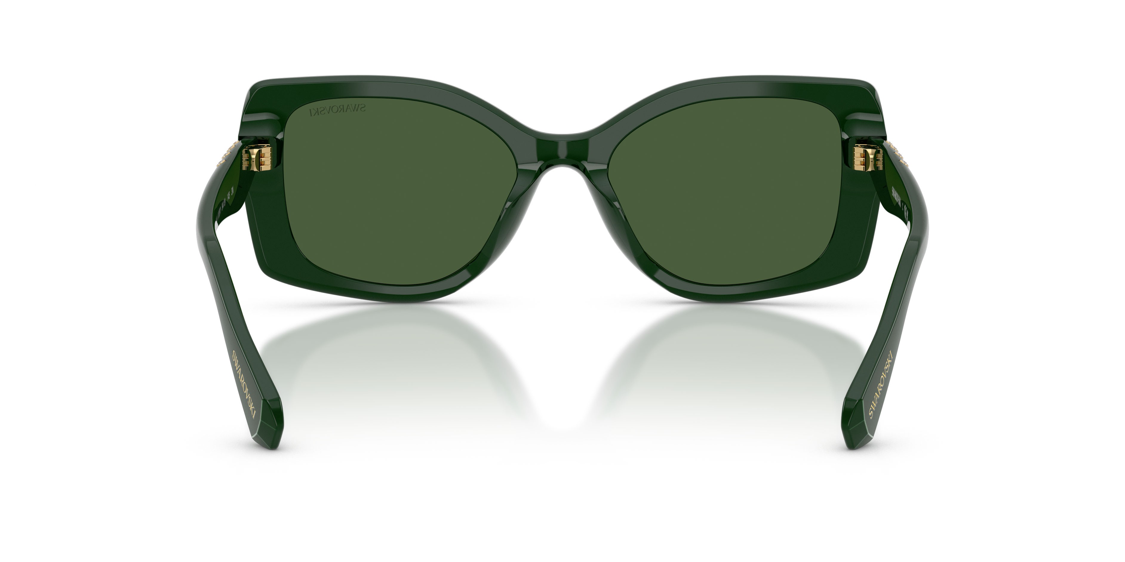 Sunglasses Swarovski SK 6058U (102671) color verde scuro shape square lenses verde scuro