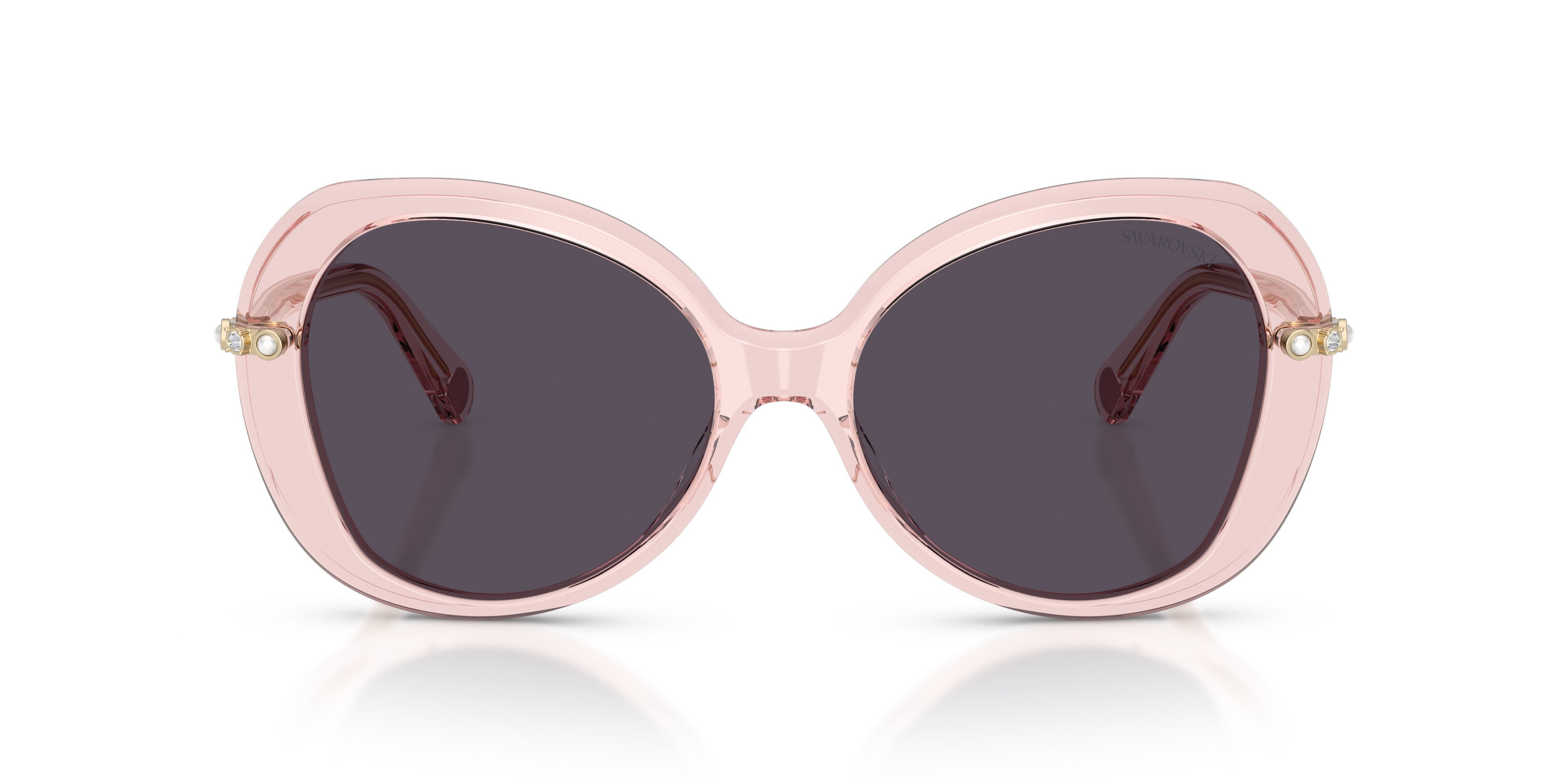 Sunglasses Swarovski SK 6059 (1070P5) color rosa trasparente shape butterfly lenses rosa
