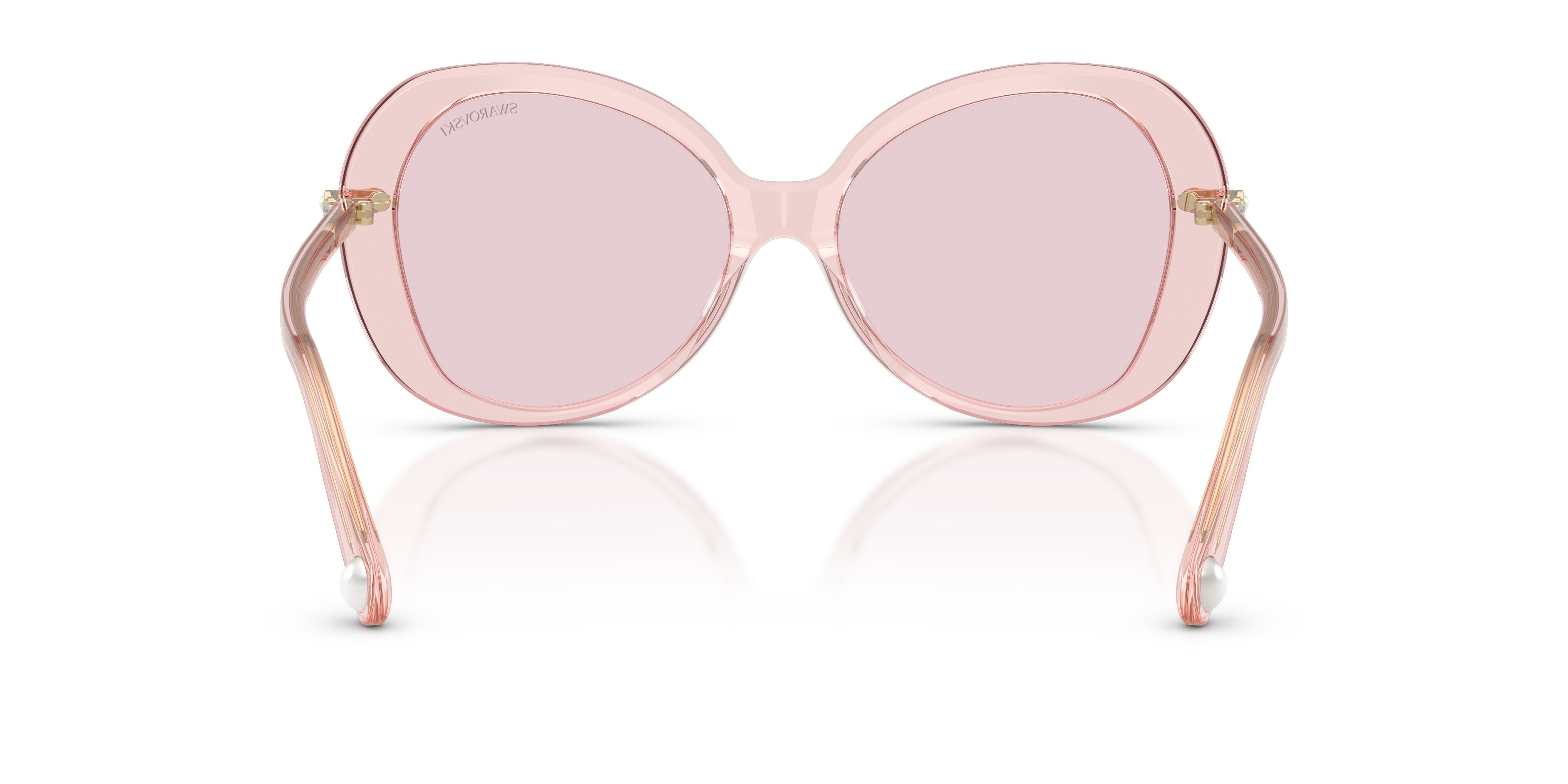 Sunglasses Swarovski SK 6059 (1070P5) color rosa trasparente shape butterfly lenses rosa