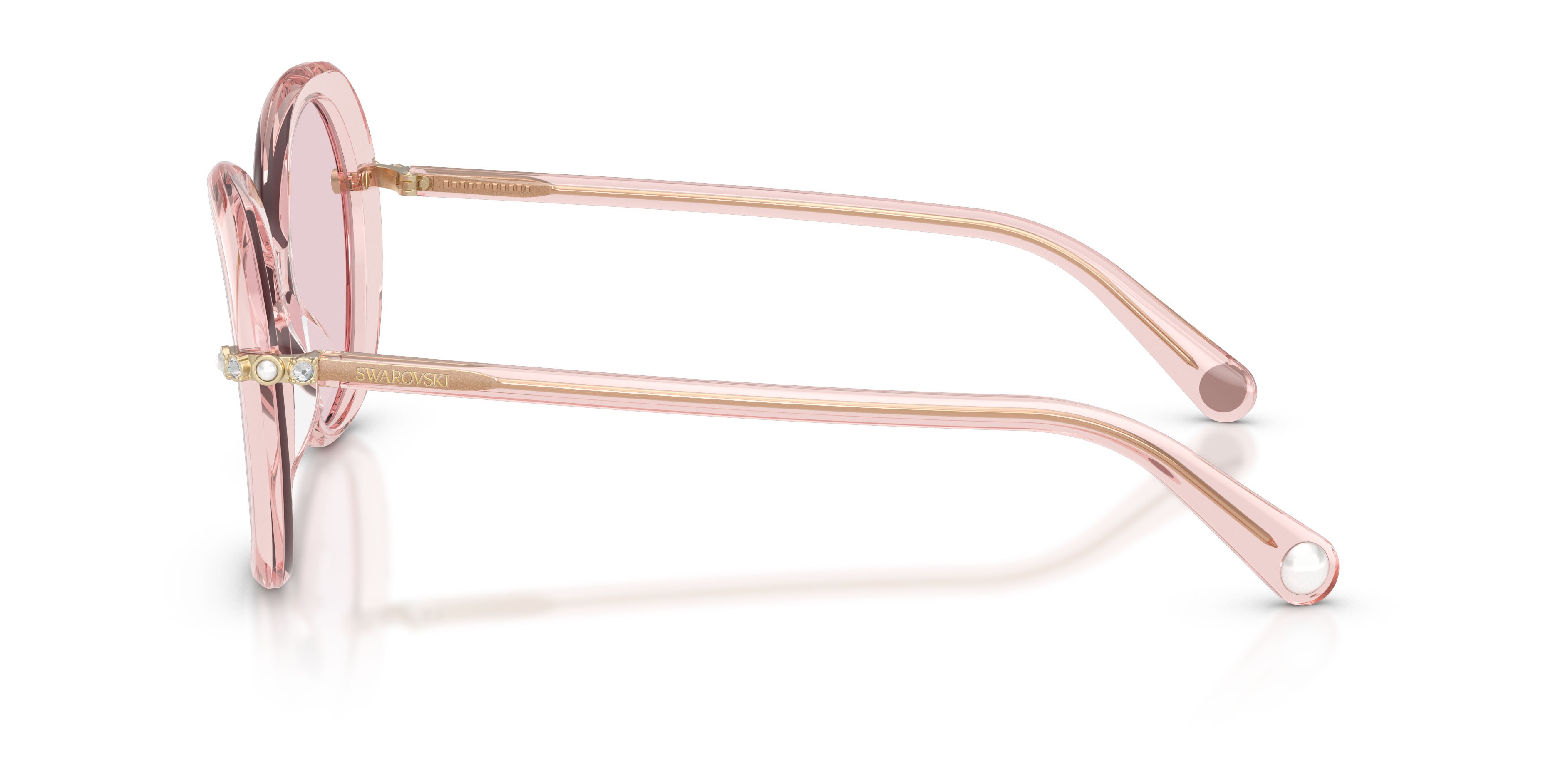 Sunglasses Swarovski SK 6059 (1070P5) color rosa trasparente shape butterfly lenses rosa