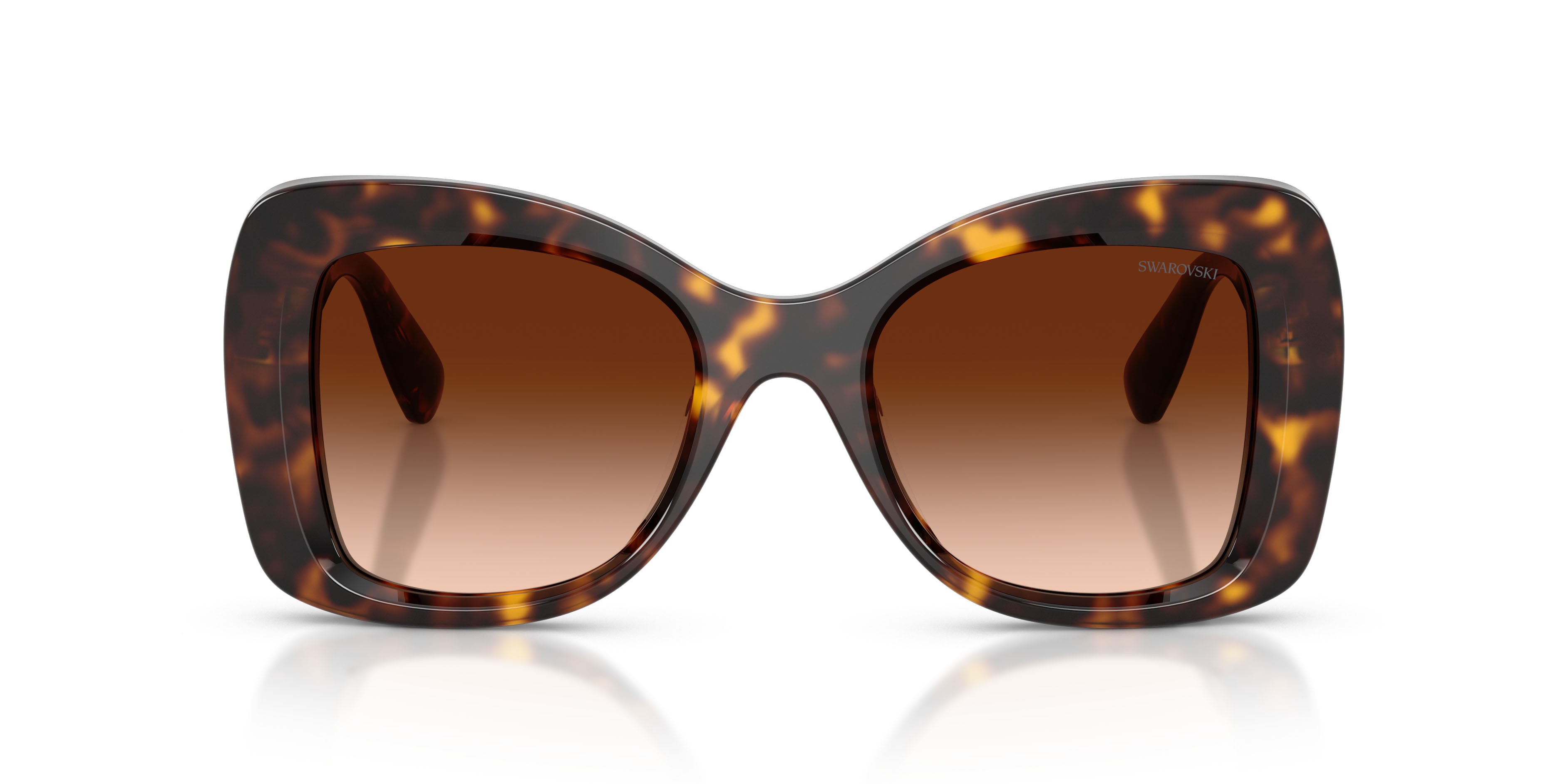 Sunglasses Swarovski SK 6062U (100274) color havana shape butterfly lenses marrone sfumato