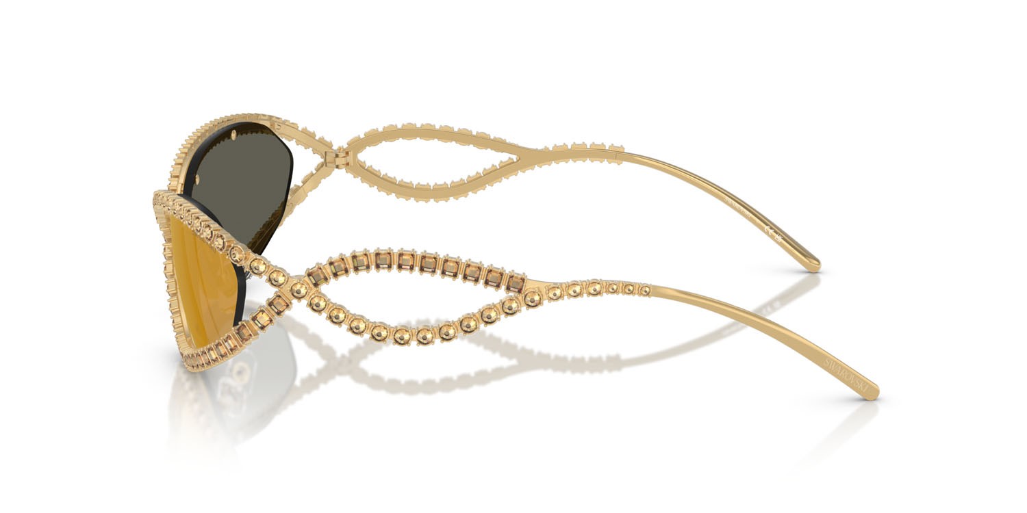 Eyeglasses Swarovski SK 7024 (40047P) color oro shape irregular lenses marrone specchiato oro