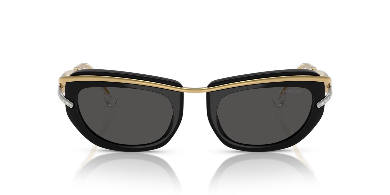 Occhiali da sole Swarovski SK 7026 (403487) colore nero forma quadrato lenti grigio scuro