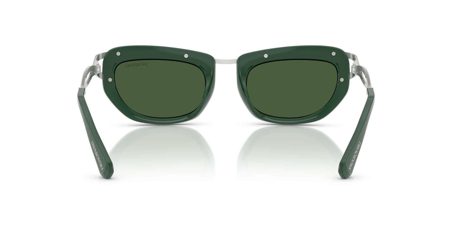 Sunglasses Swarovski SK 7026 (403671) color verde scuro shape square lenses verde scuro