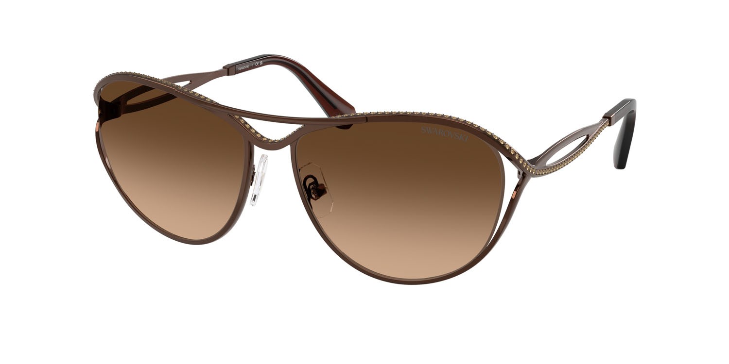 Sunglasses Swarovski SK 7028 (400274) color marrone shape aviator lenses marrone sfumato