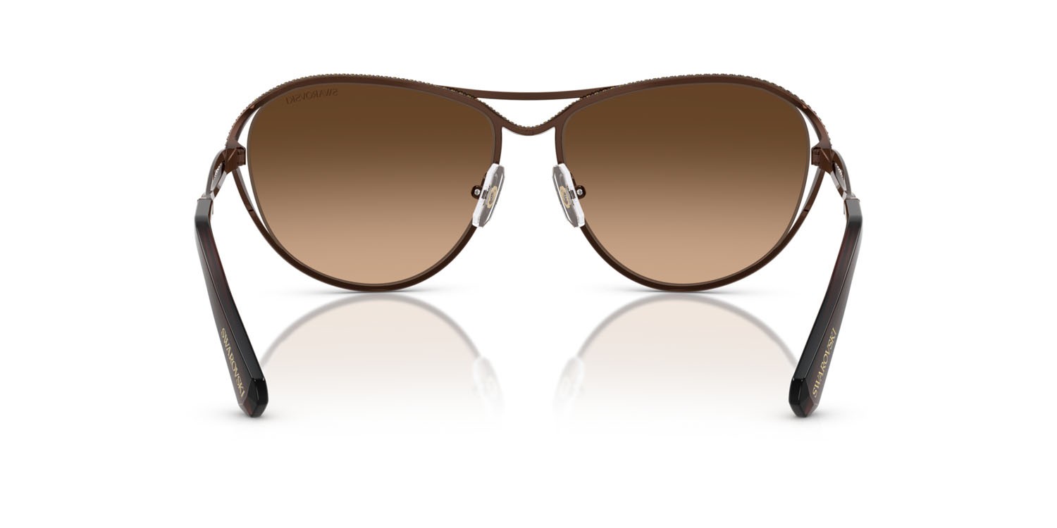 Sunglasses Swarovski SK 7028 (400274) color marrone shape aviator lenses marrone sfumato