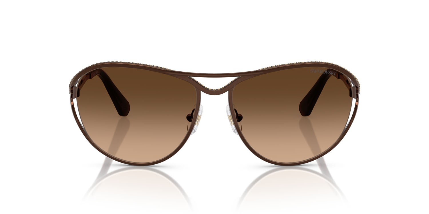 Sunglasses Swarovski SK 7028 (400274) color marrone shape aviator lenses marrone sfumato