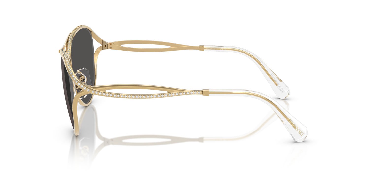 Sunglasses Swarovski SK 7028 (400487) color oro shape aviator lenses grigio scuro