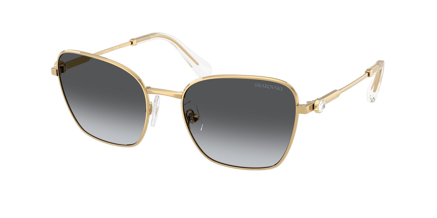 Sunglasses Swarovski SK 7029 (4004T3) color oro shape aviator lenses polarizzata grigio sfumato