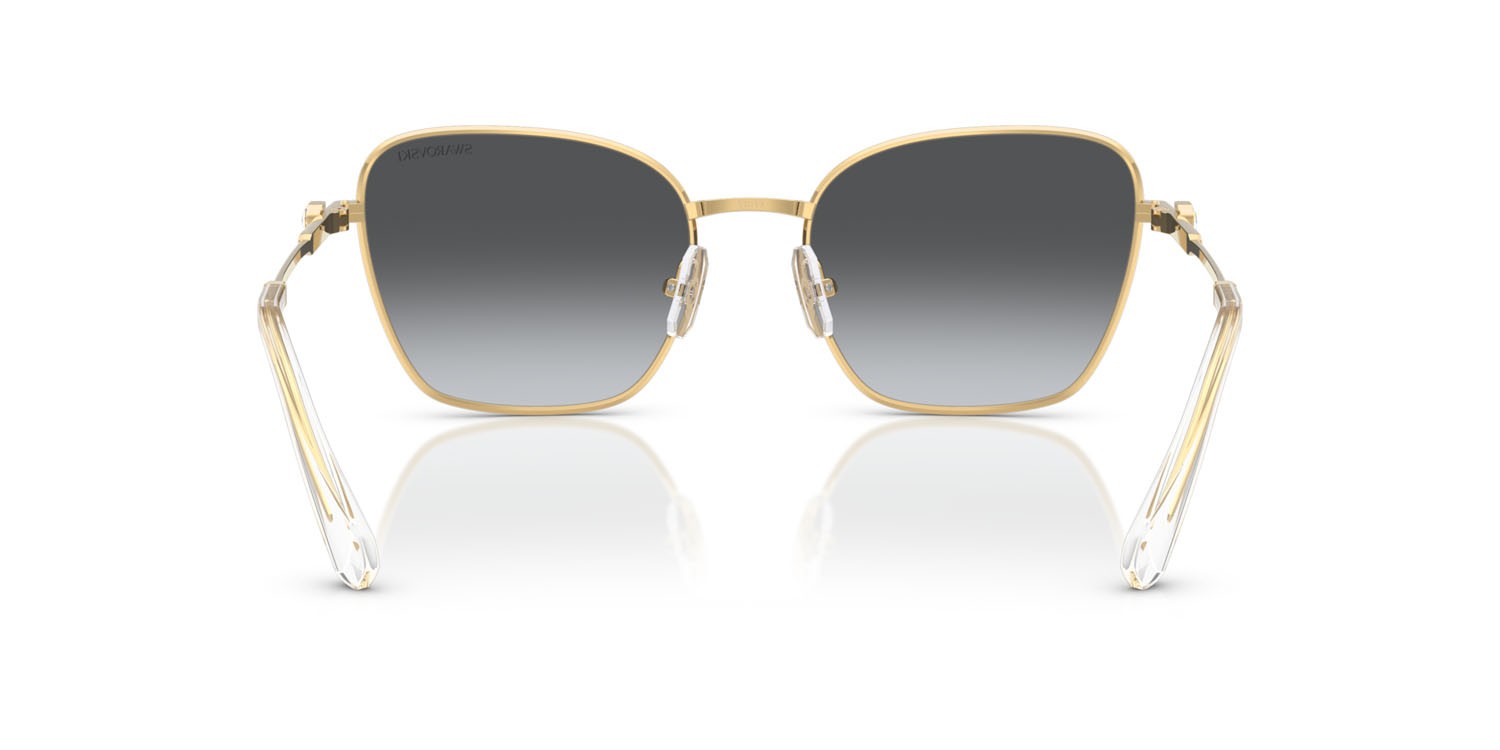 Sunglasses Swarovski SK 7029 (4004T3) color oro shape aviator lenses polarizzata grigio sfumato