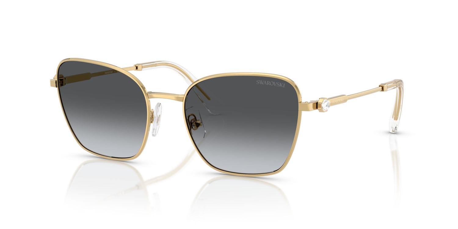 Sunglasses Swarovski SK 7029 (4004T3) color oro shape aviator lenses polarizzata grigio sfumato
