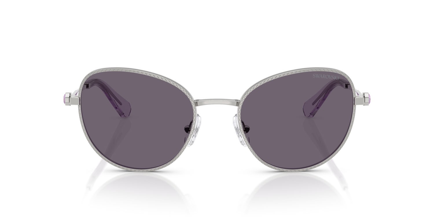 Sunglasses Swarovski SK 7032 (40011A) color argento shape round lenses viola