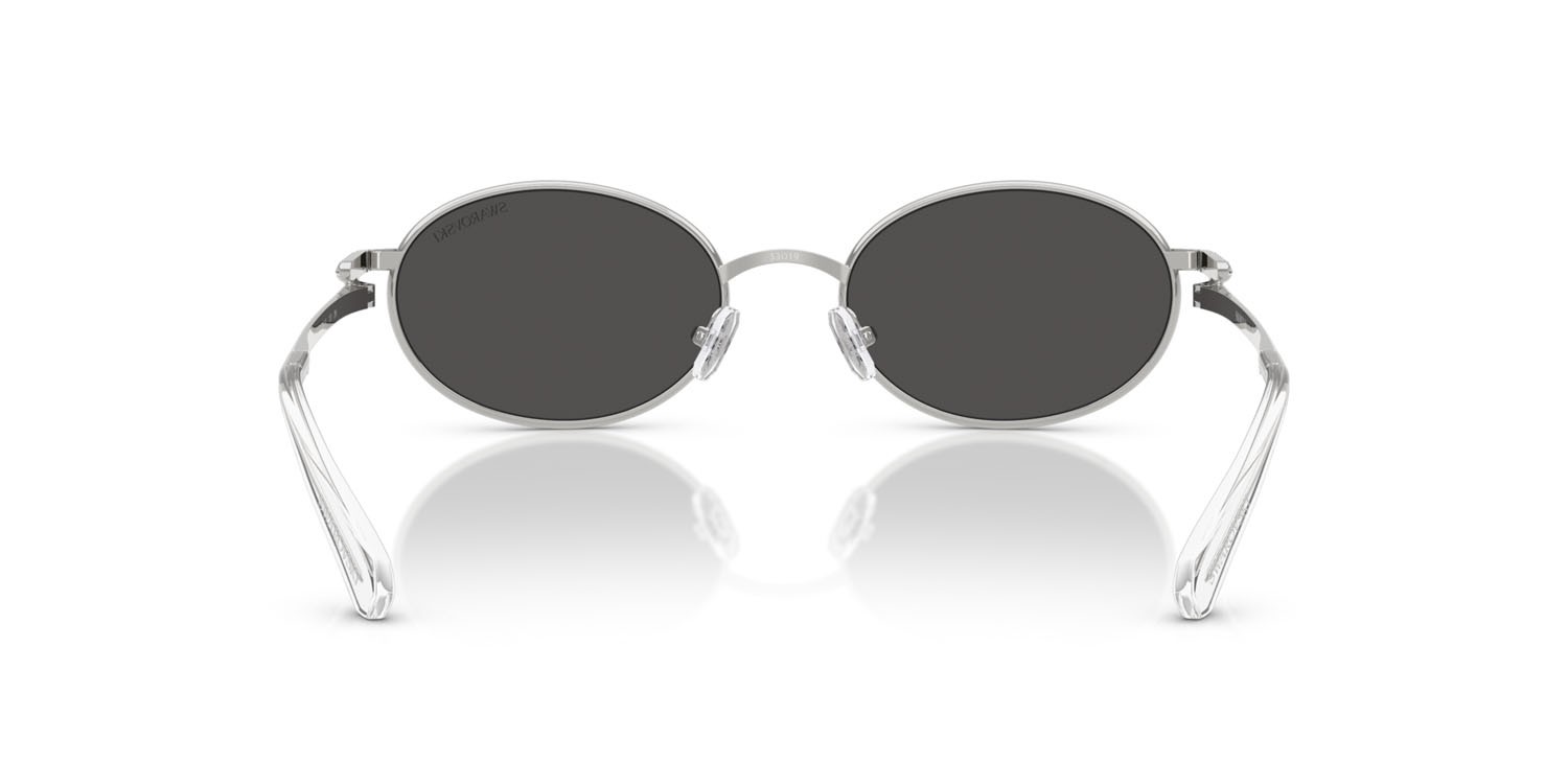 Sunglasses Swarovski SK 7033 (400187) color argento shape oval lenses grigio scuro