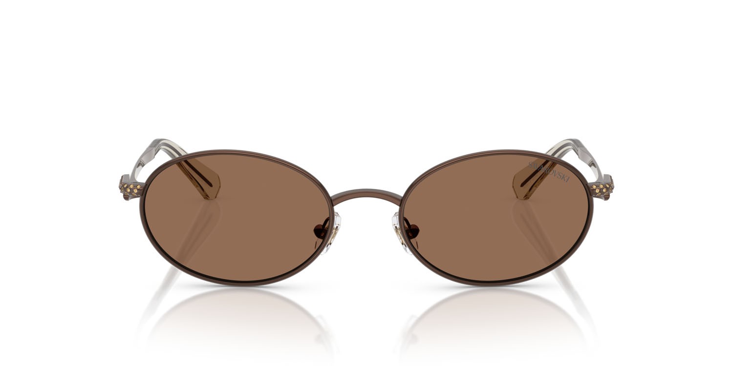 Sunglasses Swarovski SK 7033 (400273) color marrone shape oval lenses marrone scuro