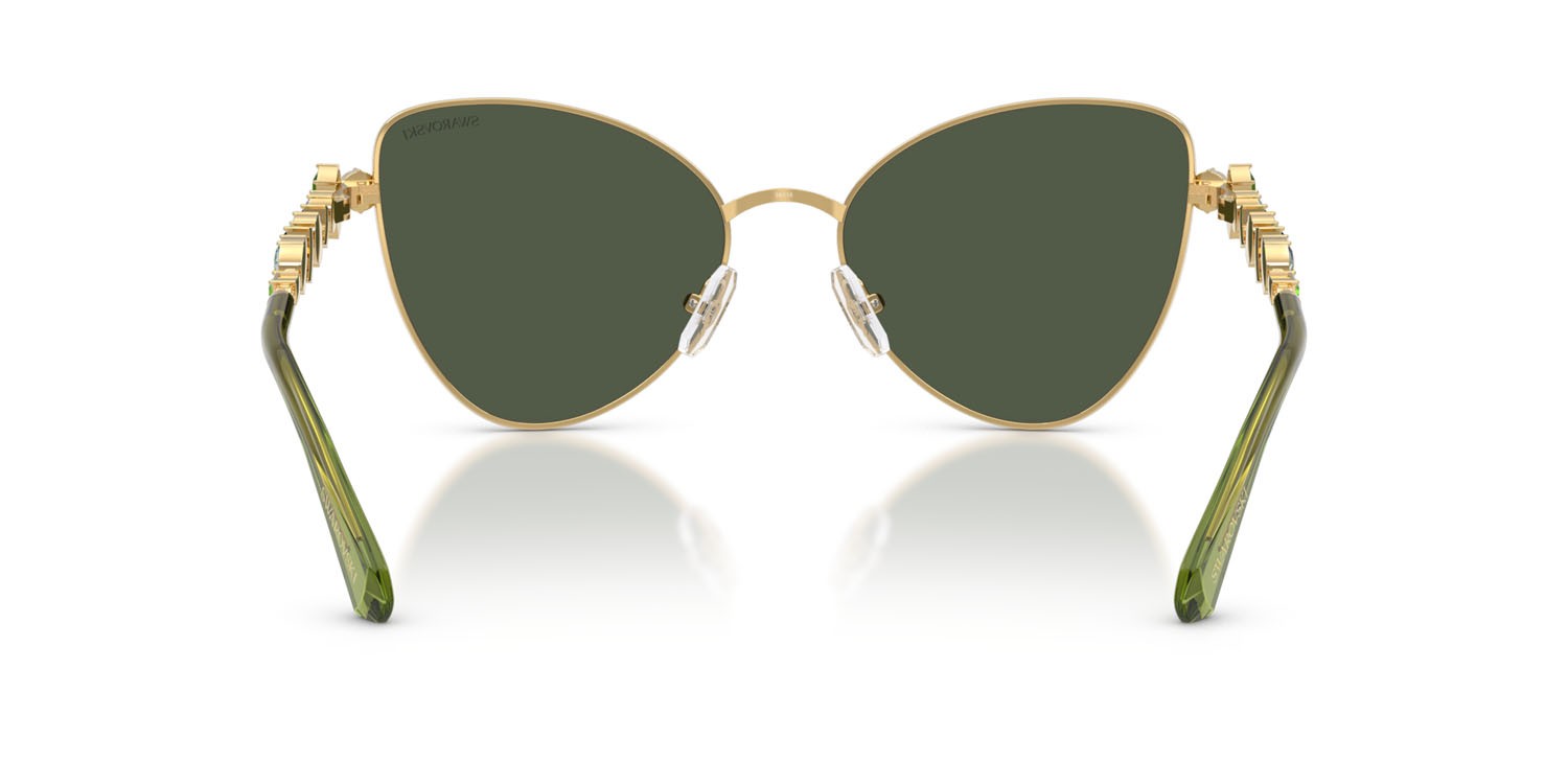 Sunglasses Swarovski SK 7034 (404G82) color oro shape butterfly lenses verde chiaro