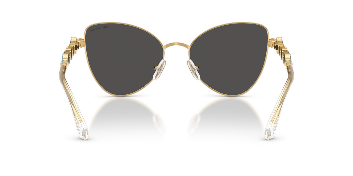 Sunglasses Swarovski SK 7034 (404M87) color oro shape butterfly lenses grigio scuro