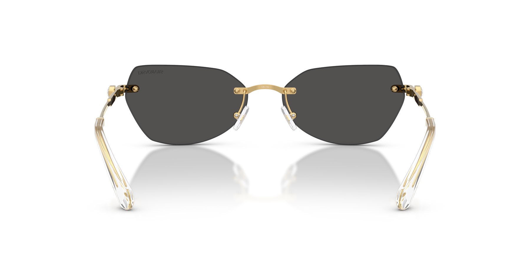 Sunglasses Swarovski SK 7038 (400487) color oro shape irregular lenses grigio scuro