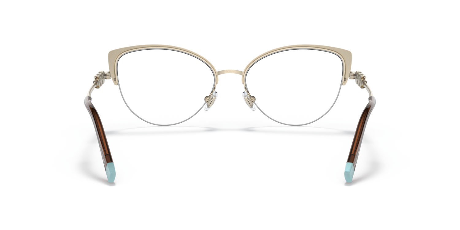 Occhiali da vista Tiffany TF 1145B (6172) colore marrone su oro pallido forma cat eye lenti lente demo