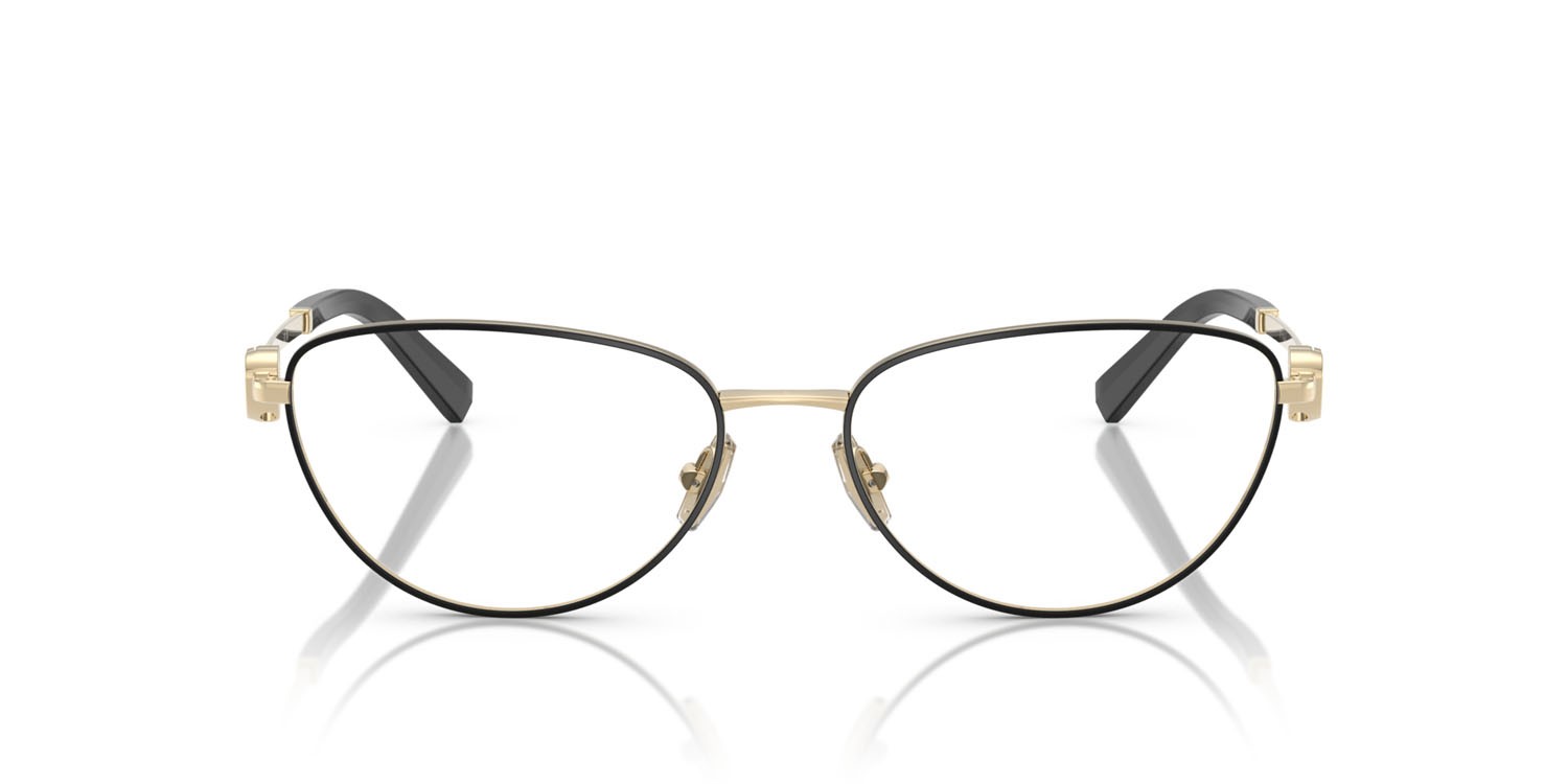 Occhiali da vista Tiffany TF 1164B (6164) colore nero su oro pallido forma ovale lenti lente demo