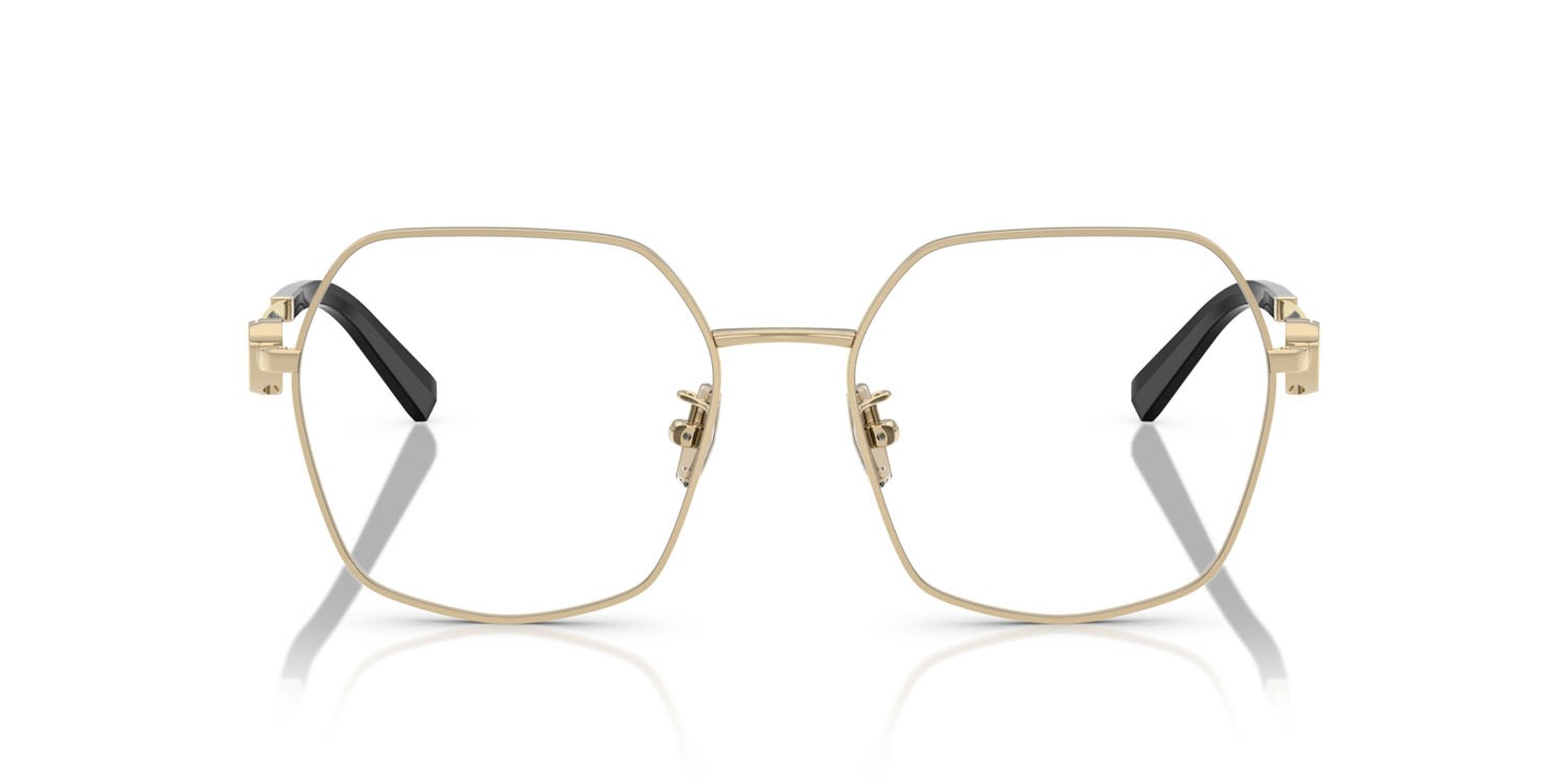 Occhiali da vista Tiffany TF 1165BD (6021) colore oro pallido forma irregolare lenti lente demo