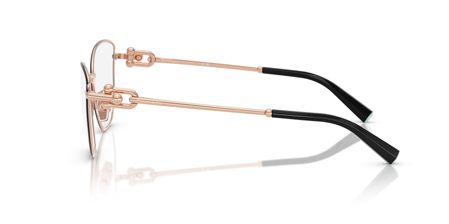 Eyeglasses Tiffany TF 1166 (6162) color black on rose gold shape cat eye lenses lente demo