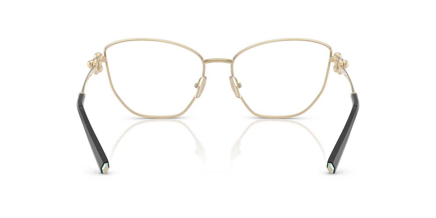 Eyeglasses Tiffany TF 1166 (6164) color nero su oro pallido shape cat eye lenses lente demo