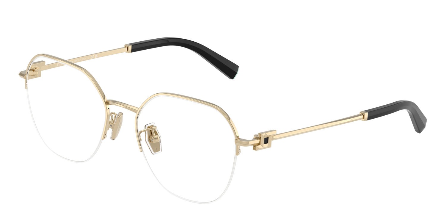 Eyeglasses Tiffany TF 1167D (6021) color oro pallido shape round lenses lente demo