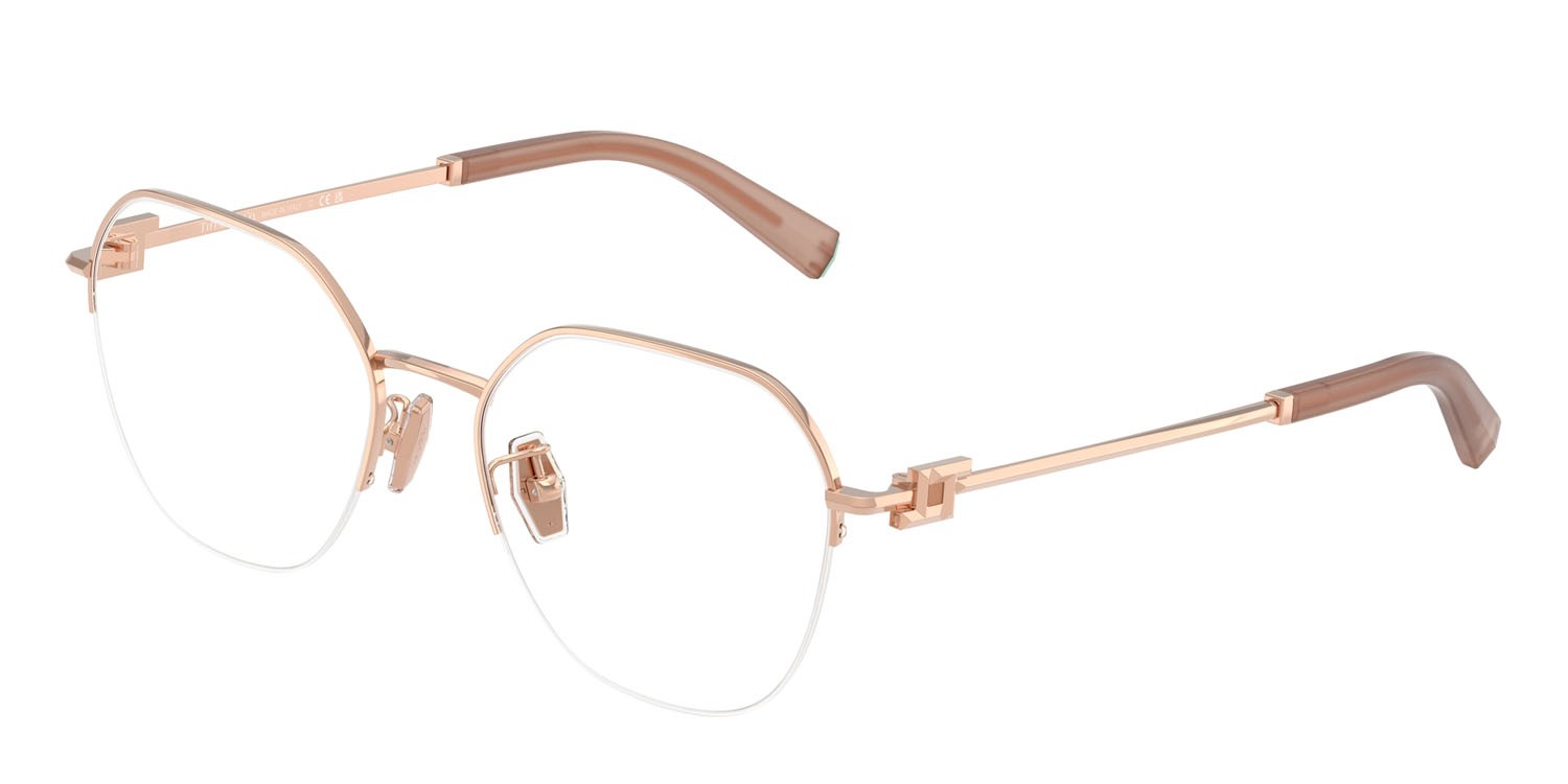 Eyeglasses Tiffany TF 1167D (6105) color oro rose shape round lenses lente demo