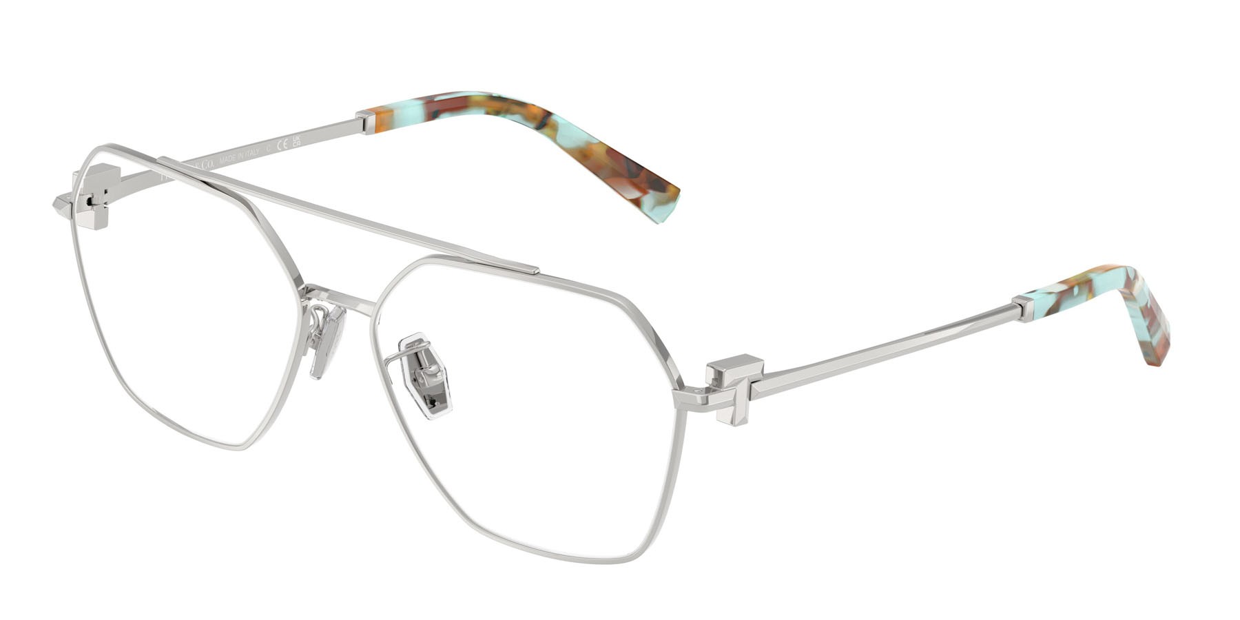 Occhiali da vista Tiffany TF 1169 (6001) colore argento forma irregolare lenti lente demo