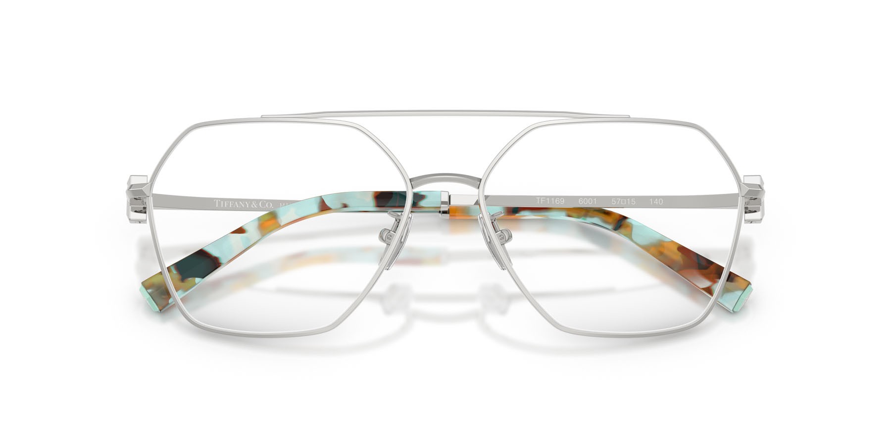 Occhiali da vista Tiffany TF 1169 (6001) colore argento forma irregolare lenti lente demo