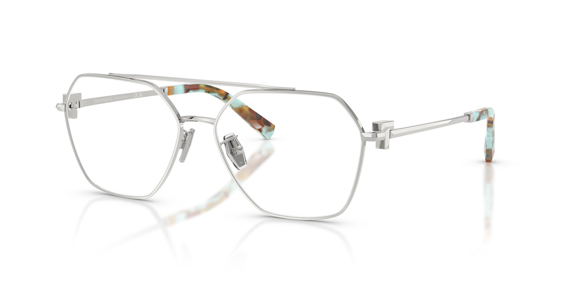 Occhiali da vista Tiffany TF 1169 (6001) colore argento forma irregolare lenti lente demo