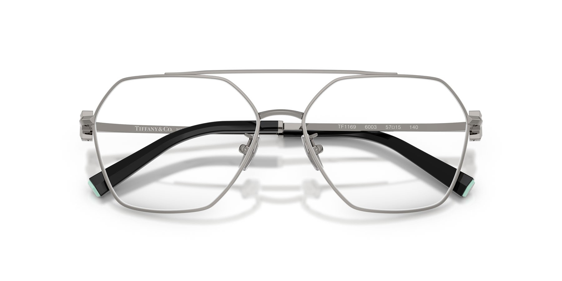 Occhiali da vista Tiffany TF 1169 (6003) colore gunmetal forma irregolare lenti lente demo