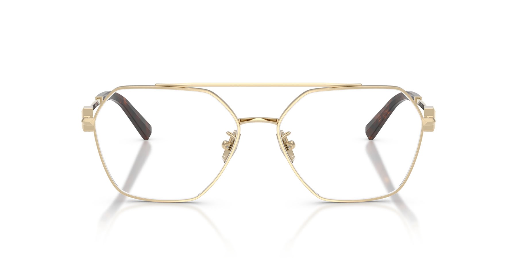 Occhiali da vista Tiffany TF 1169 (6021) colore oro pallido forma irregolare lenti lente demo