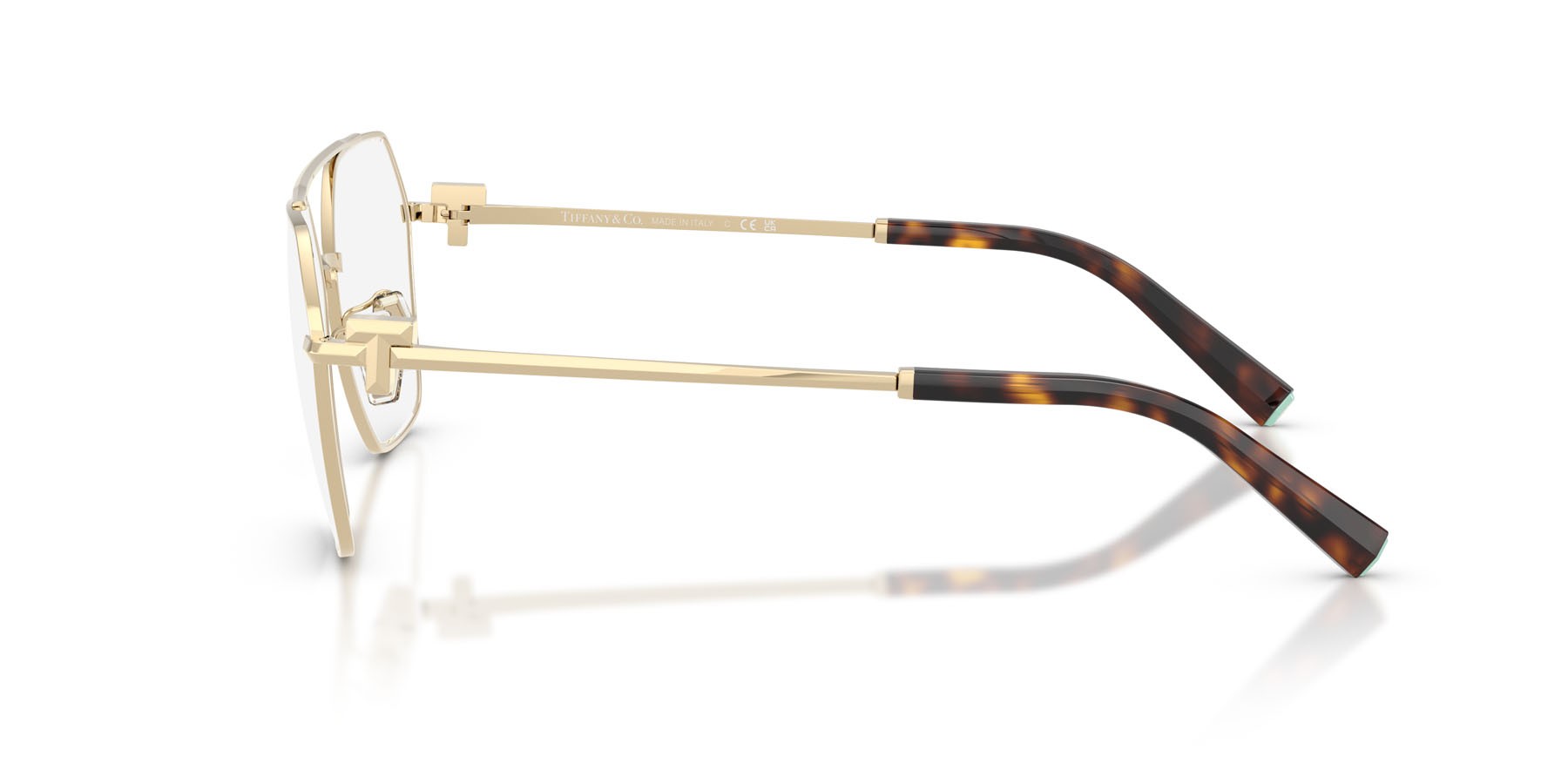 Occhiali da vista Tiffany TF 1169 (6021) colore oro pallido forma irregolare lenti lente demo