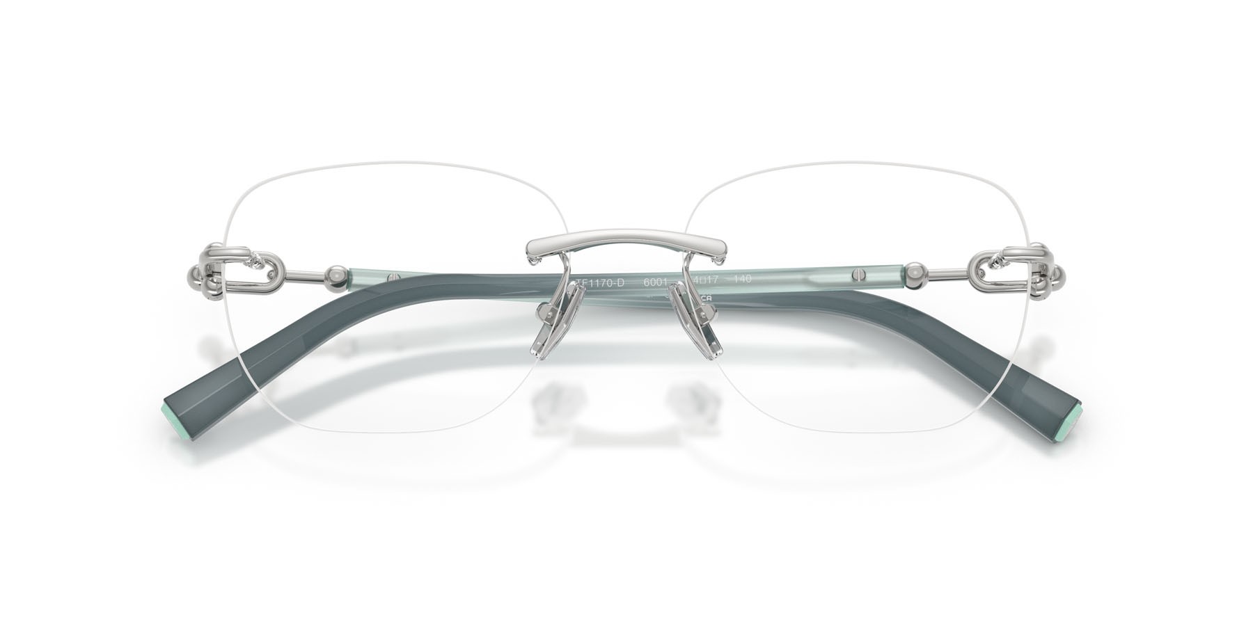 Occhiali da vista Tiffany TF 1170D (6001) colore argento forma quadrato lenti lente demo