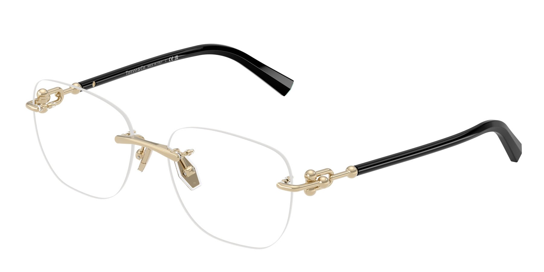 Occhiali da vista Tiffany TF 1170D (6021) colore oro pallido forma quadrato lenti lente demo