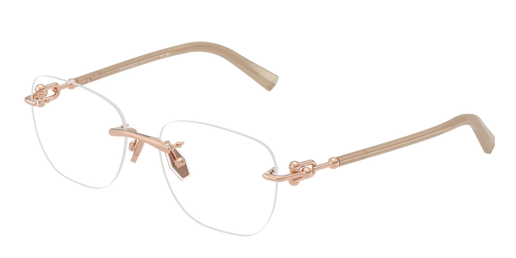 Occhiali da vista Tiffany TF 1170D (6105) colore oro rose forma quadrato lenti lente demo