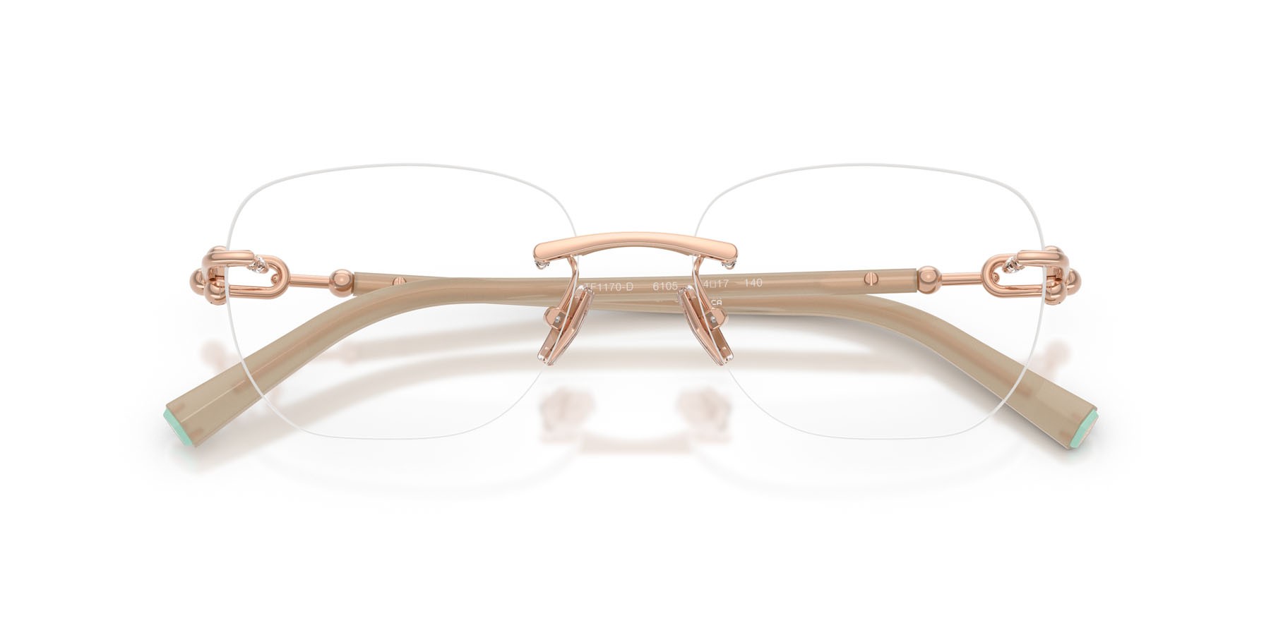 Occhiali da vista Tiffany TF 1170D (6105) colore oro rose forma quadrato lenti lente demo