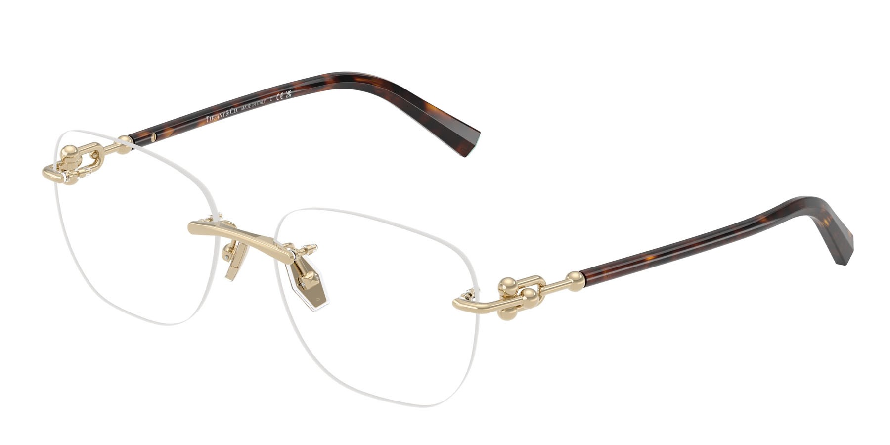Occhiali da vista Tiffany TF 1170D (6189) colore oro pallido forma quadrato lenti lente demo