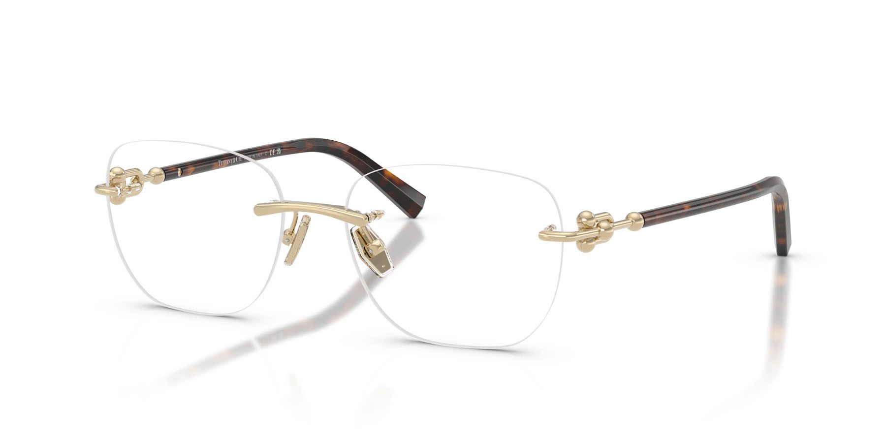 Occhiali da vista Tiffany TF 1170D (6189) colore oro pallido forma quadrato lenti lente demo